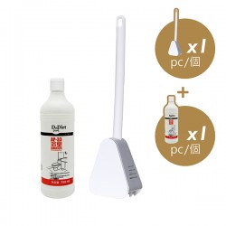 Dr.Dirt 高爾夫馬桶刷套裝 白色刷連底座1個+浴室清潔劑1瓶